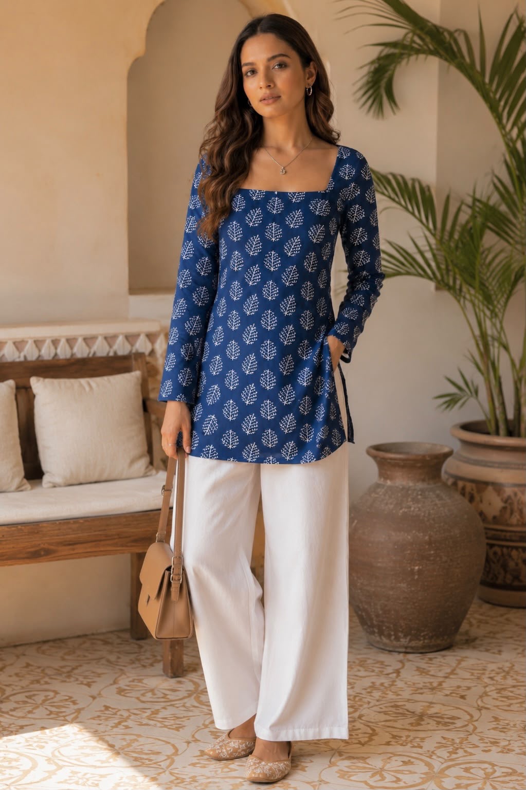 Shararat Short Kurti // Blue
