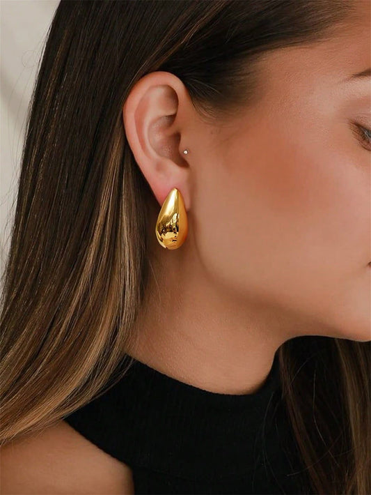 Teardrop Earings (Medium) // Gold
