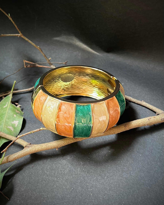 Chunky Bangle (Anti Tarnish) 030 // Green