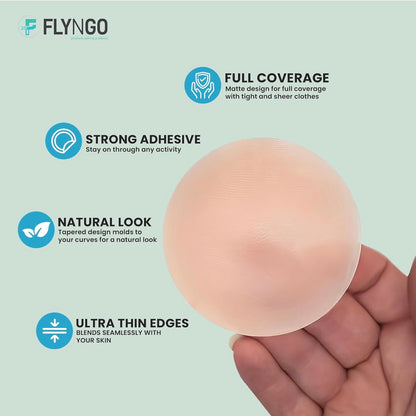 FLYNGO Reusable Nipple Covers (2 Pair) // Nude