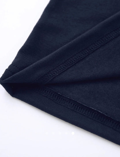 Printed Pullover T-Shirt // Navy