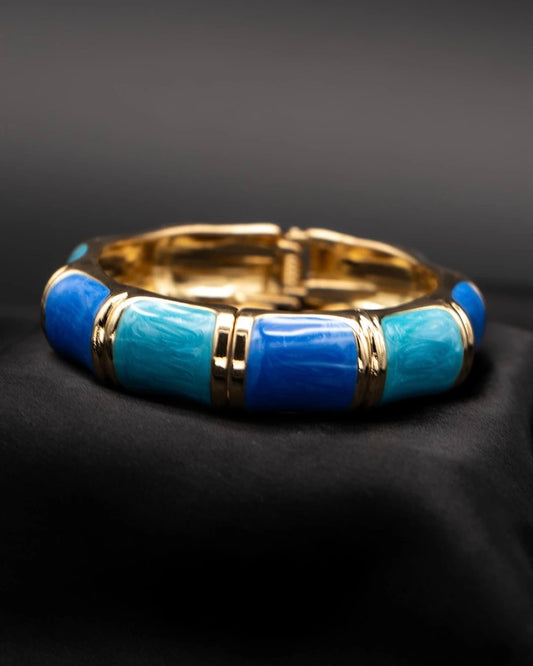 Chunky Bangle (Anti Tarnish) 028 // Blue