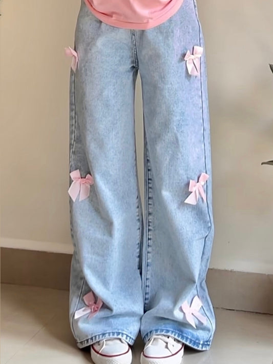 Bow Jeans 001 // Light Blue