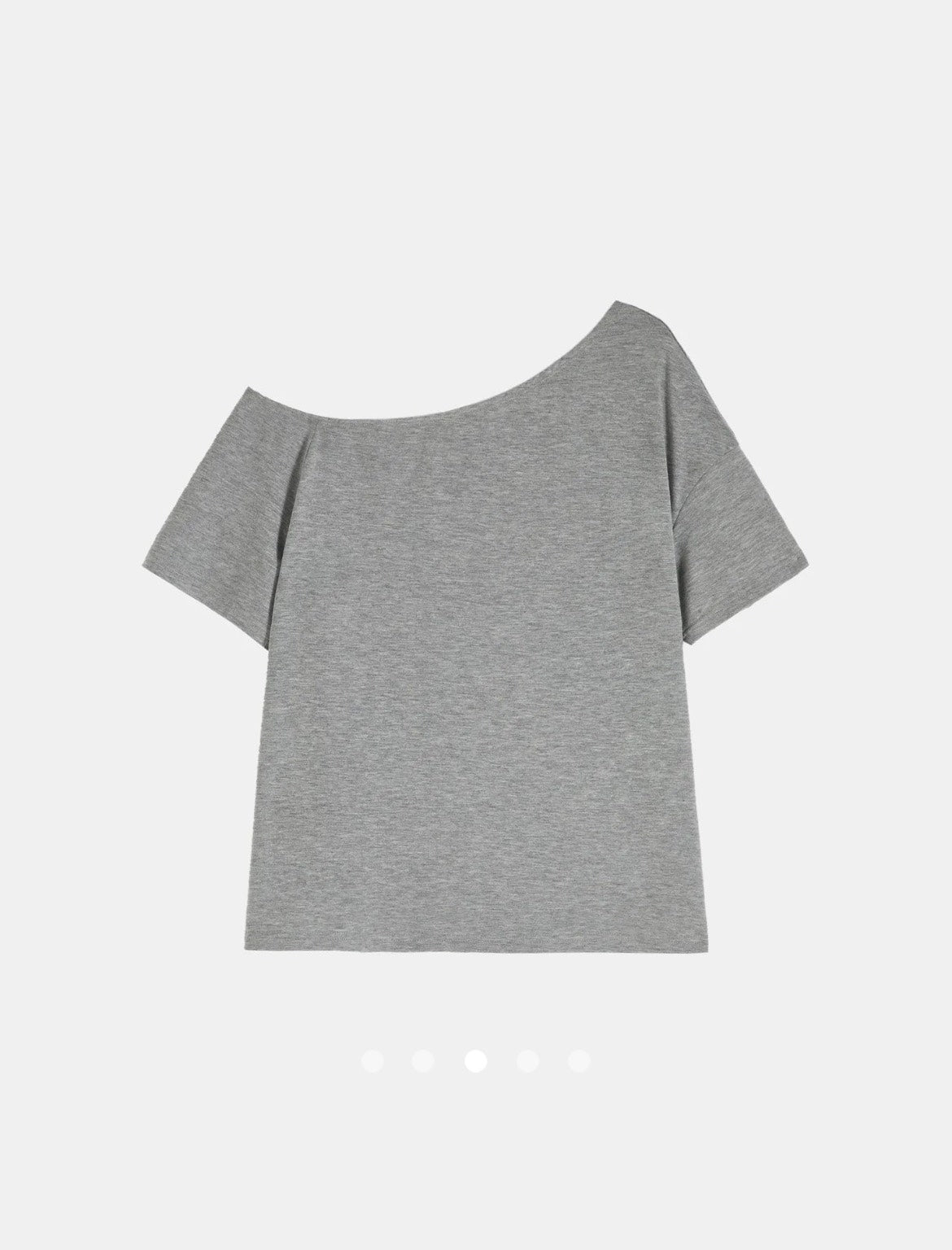 Y2K One Shoulder Tee // Grey-Blue