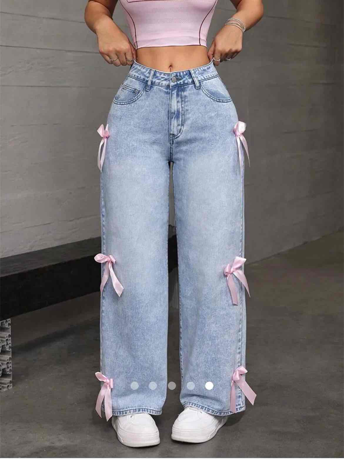 Bow Jeans 001 // Light Blue