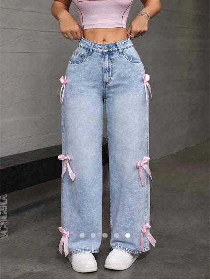 Bow Jeans 001 // Light Blue