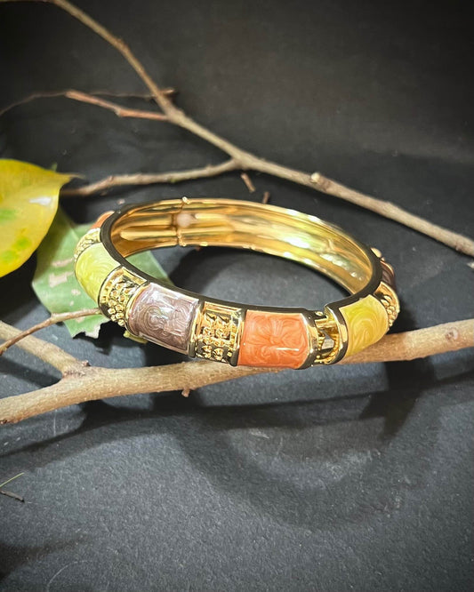 Chunky Bangle (Anti Tarnish) 026 // Brown