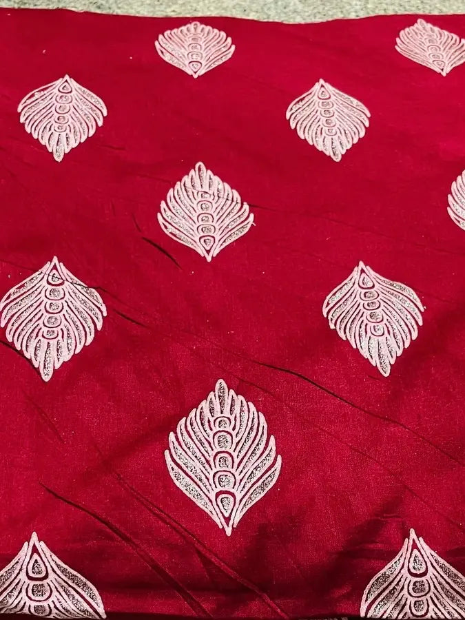 Red // Glittery Short Kurti (100% Cotton)