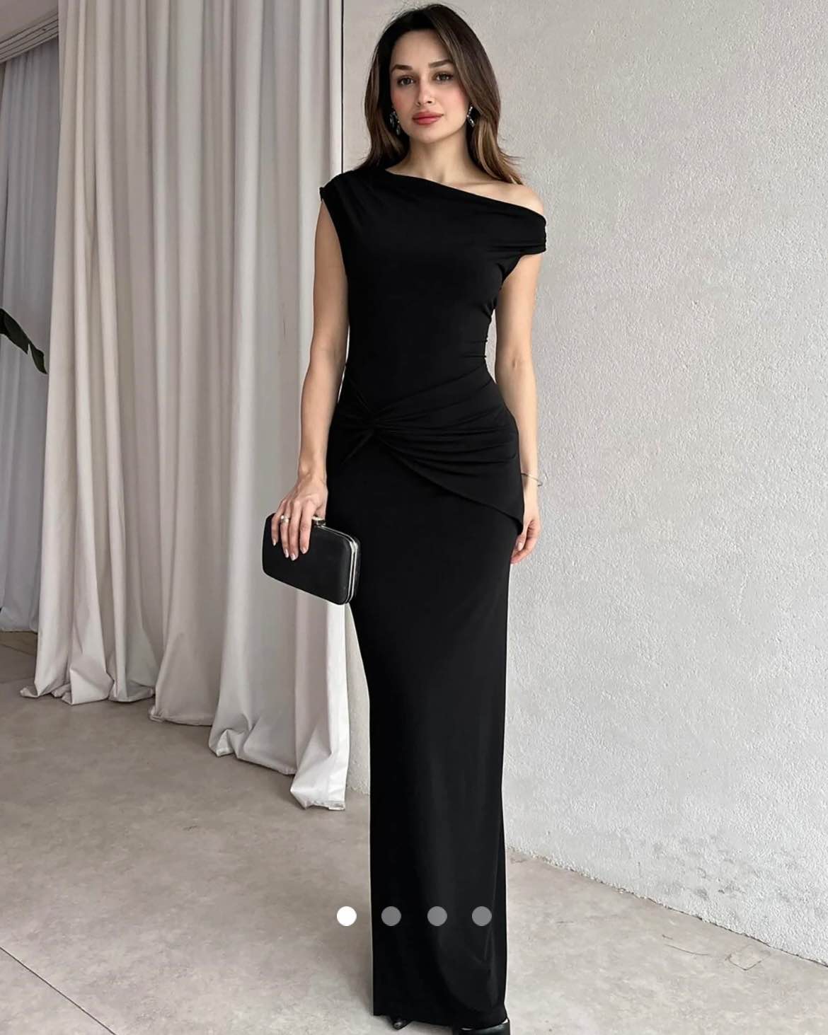 Asymmetrical Bodycon Dress // Black