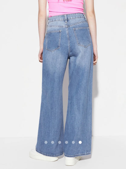 High Waist Straight Leg Jeans 002 // Light Blue