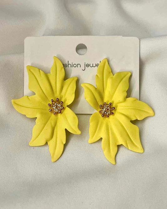 Pastel Flower Earrings // Yellow