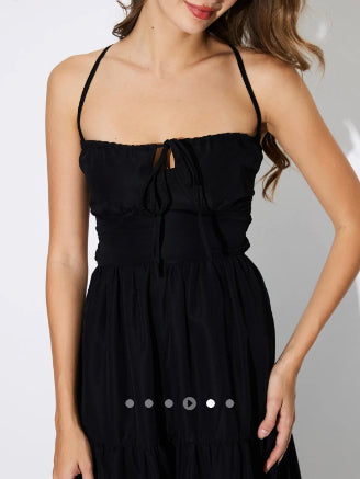Open Back Dress // Black