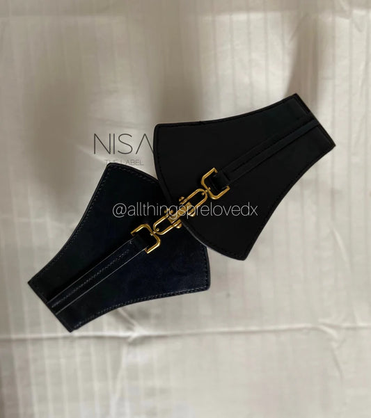 Fan Flap Corset Belt // Black