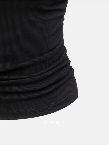Ribbed Bow Tube Top // Black