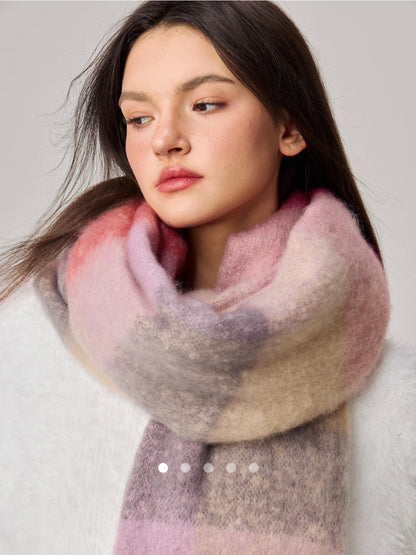 Plaid Scarf // Pink