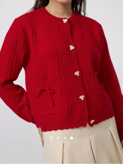 Knit Cardigan // Red