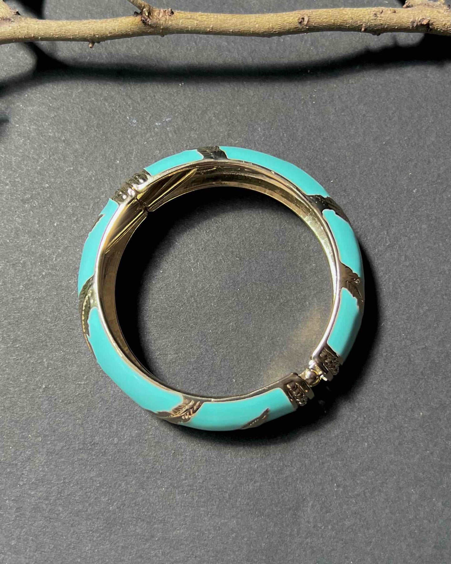 Chunky Bangle (Anti Tarnish) 032 // Blue