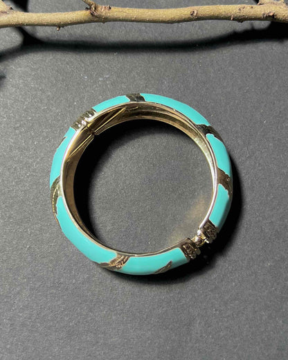 Chunky Bangle (Anti Tarnish) 032 // Blue