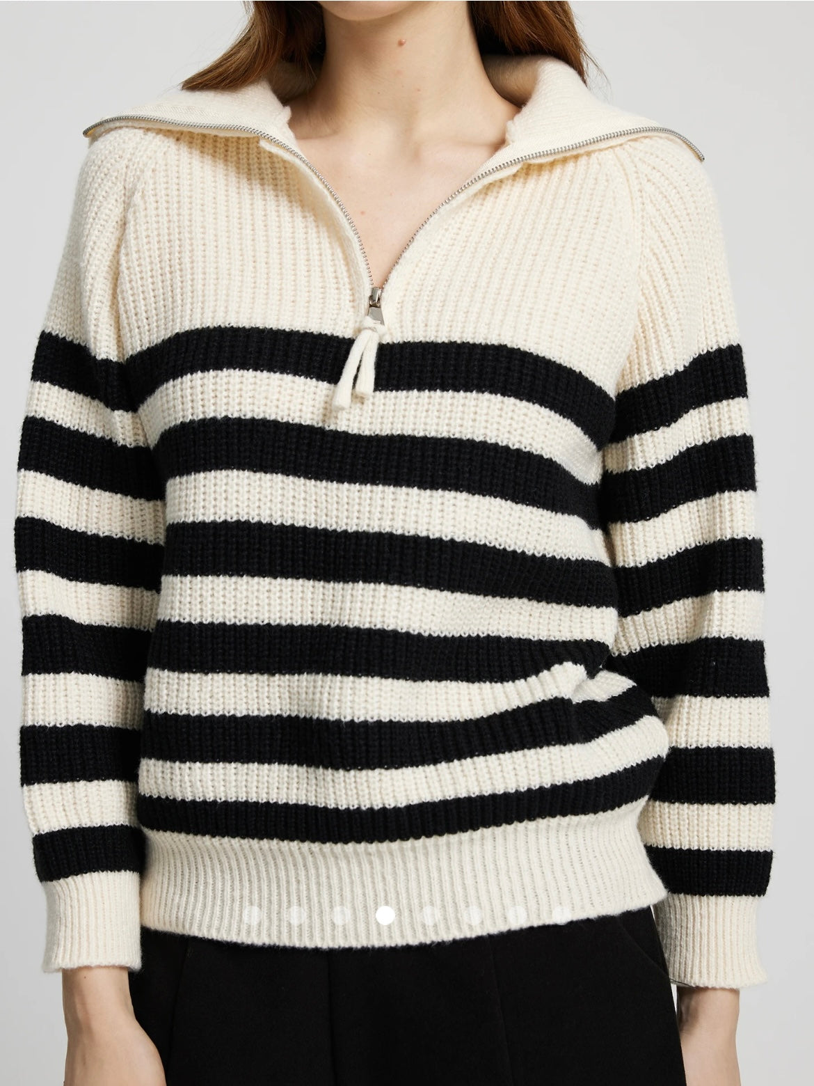 Zipper Knit Pullover // Apricot