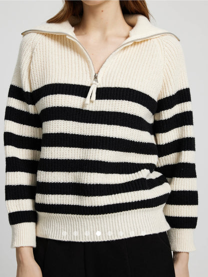 Zipper Knit Pullover // Apricot