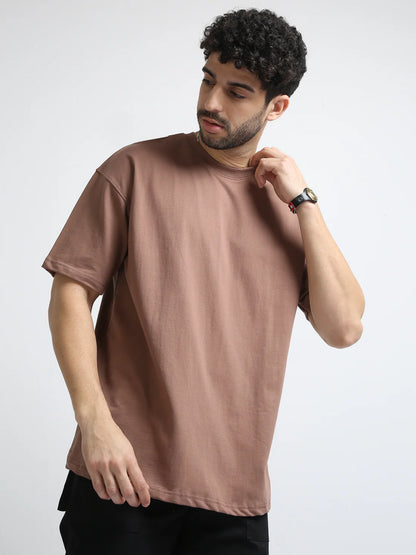 BROWN Oversized Tshirt // 100% Cotton - 240 GSM