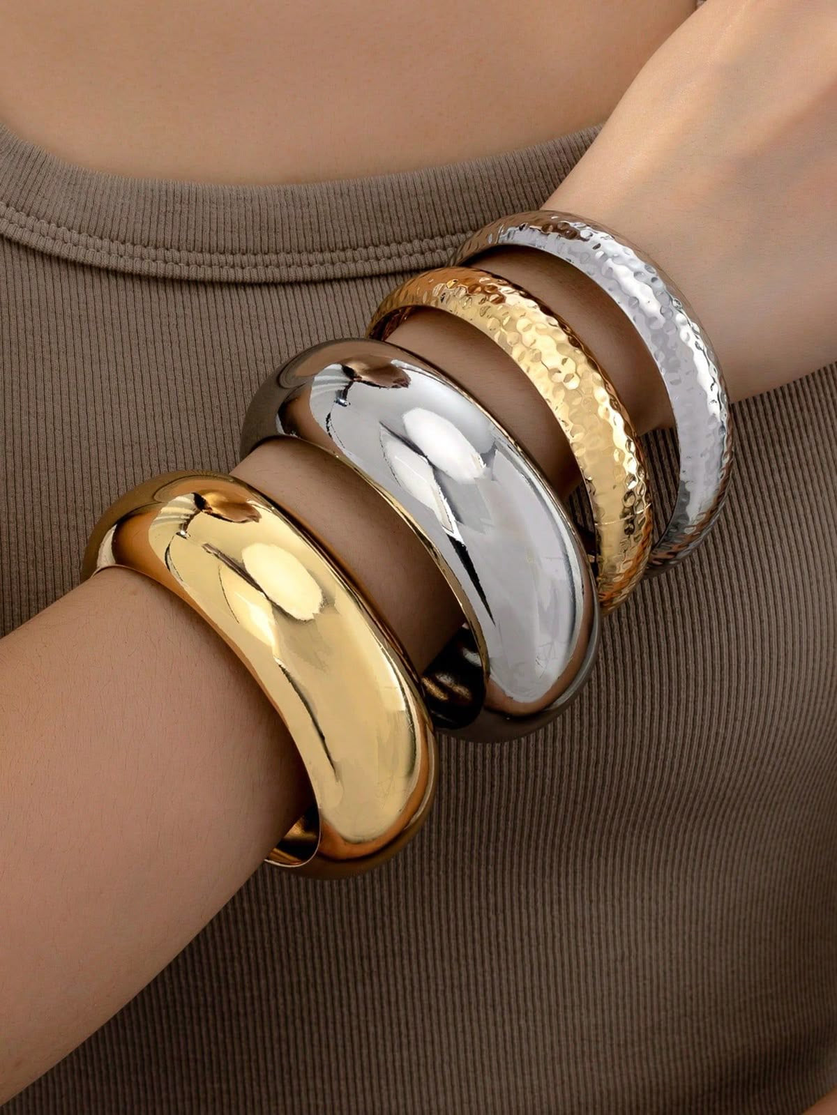 Chunky Bangle (Anti Tarnish) 002 // Gold