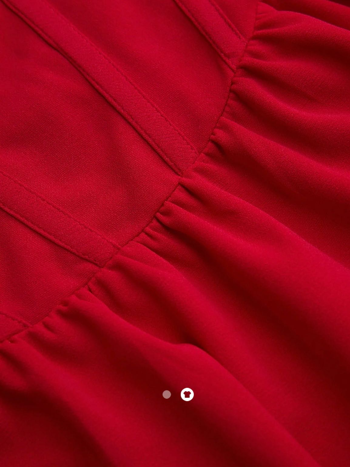 Gathered A-line Dress // Rich Red