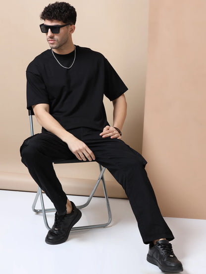 BLACK Oversized Tshirt // 100% Cotton - 240 GSM