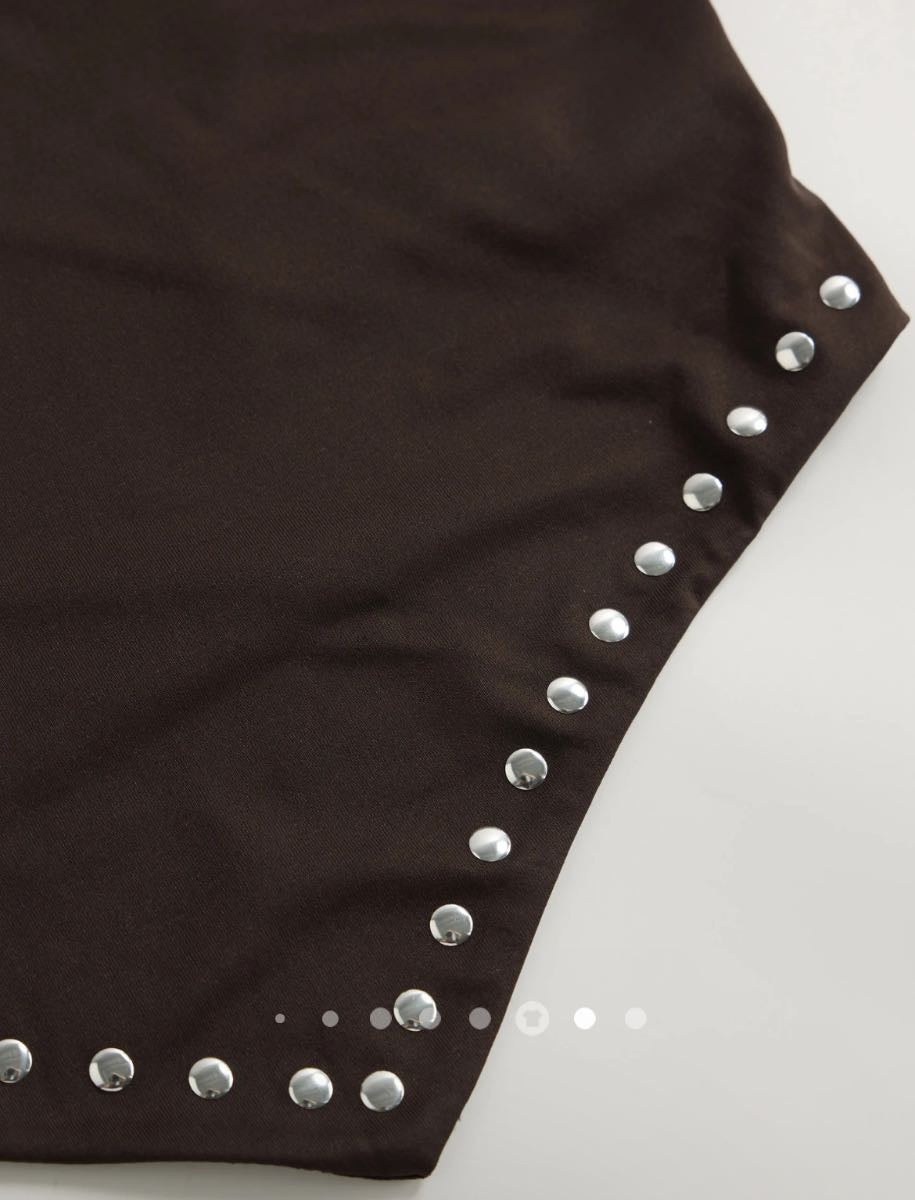 Gathered Halter Top 001 // Brown