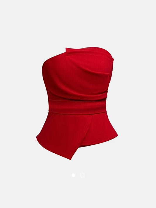 SAVANA Tube Top // Red