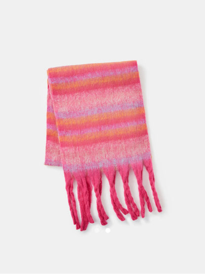 Striped Scarf // Fuschia