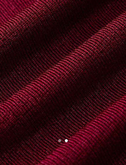 Draped High Neck Top // Burgundy