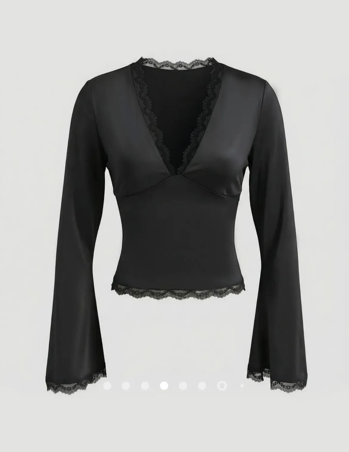 Lace Trimmed Top 005 // Black