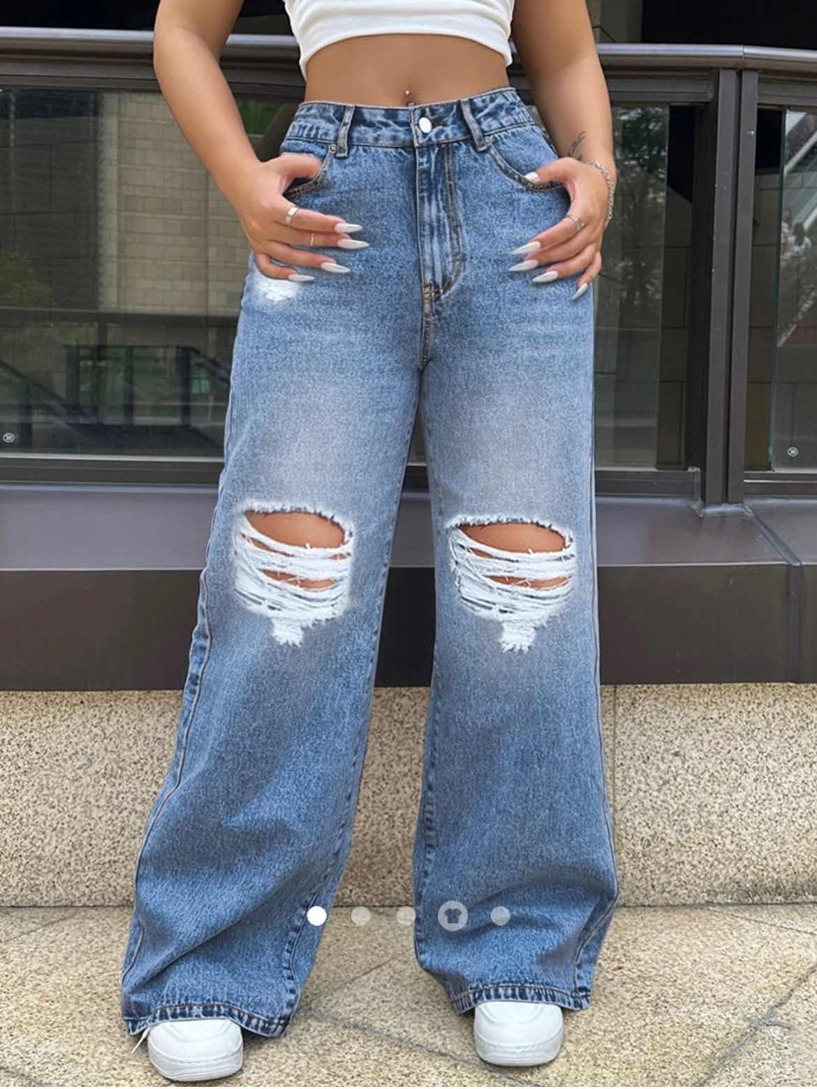 High Waist Wide Leg Jeans 001 // Blue
