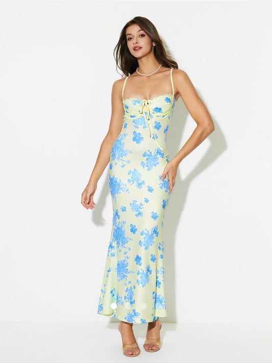 Bowtail Fish Dress // Yellow-Blue