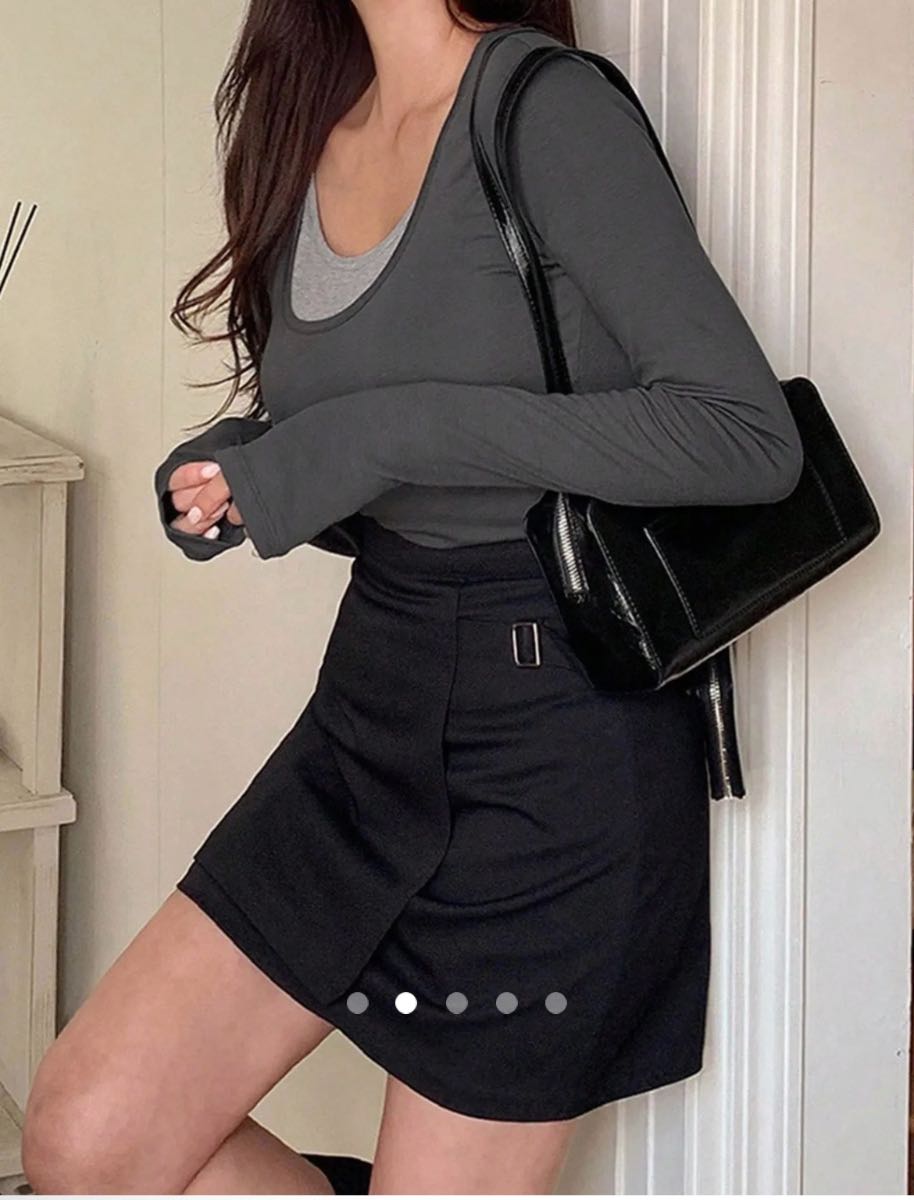 Contrast Top // Grey