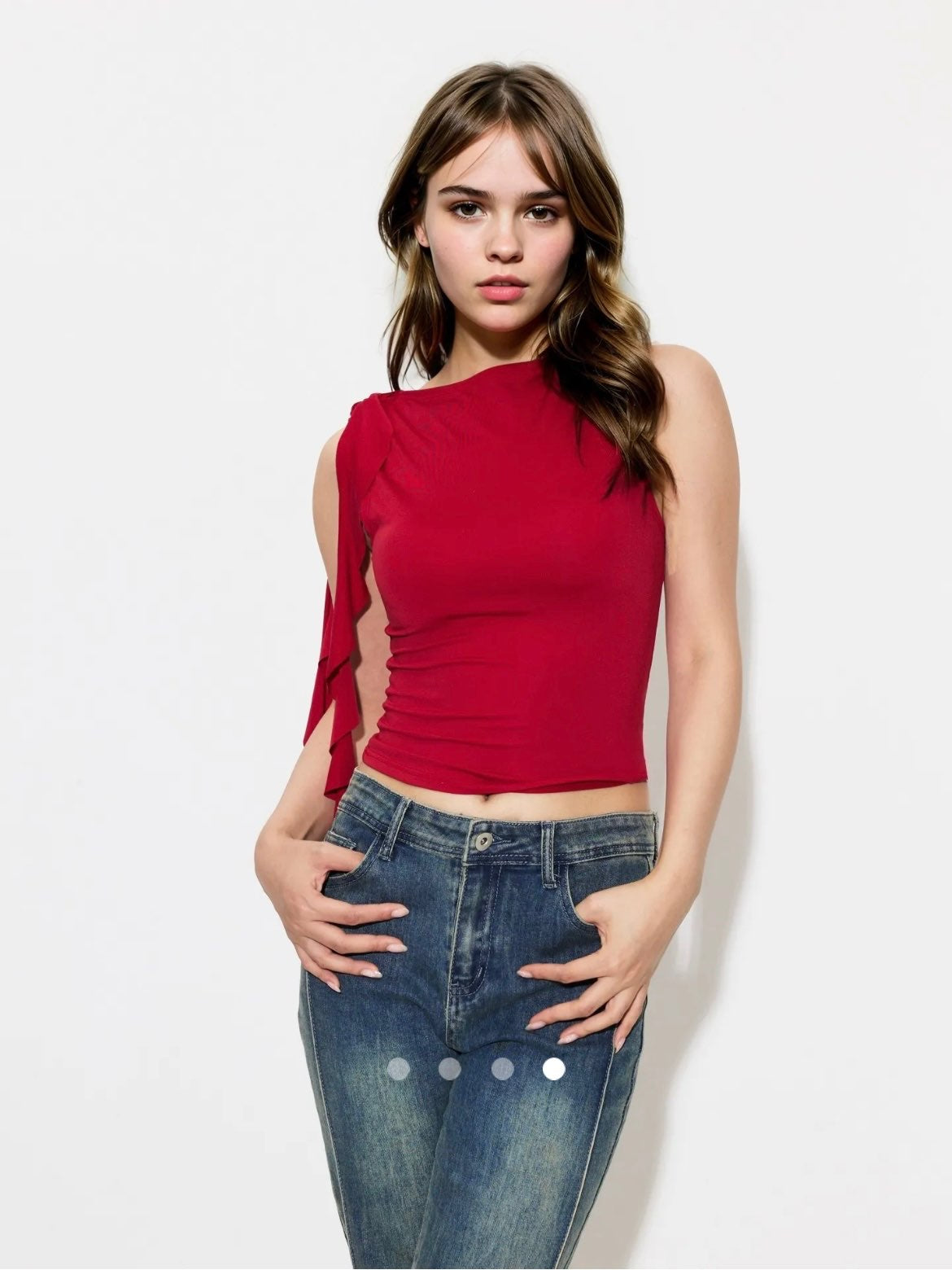 Ruffle Top // Rich Red