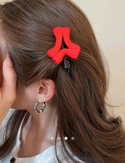 Angry Hair Clip // Red