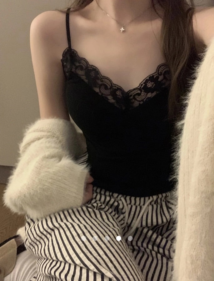 Padded Lace Top 002 // Black