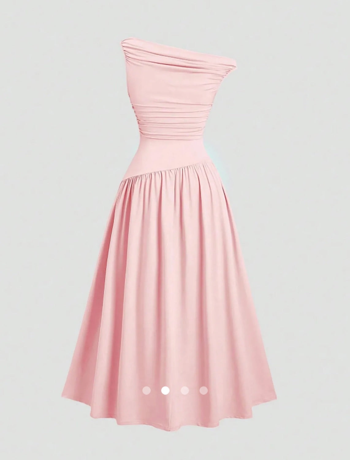 Draped A-Line Dress // Pink
