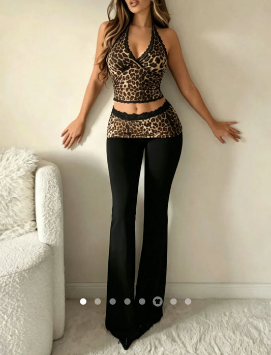 Lace Co-ord Set // Leopard