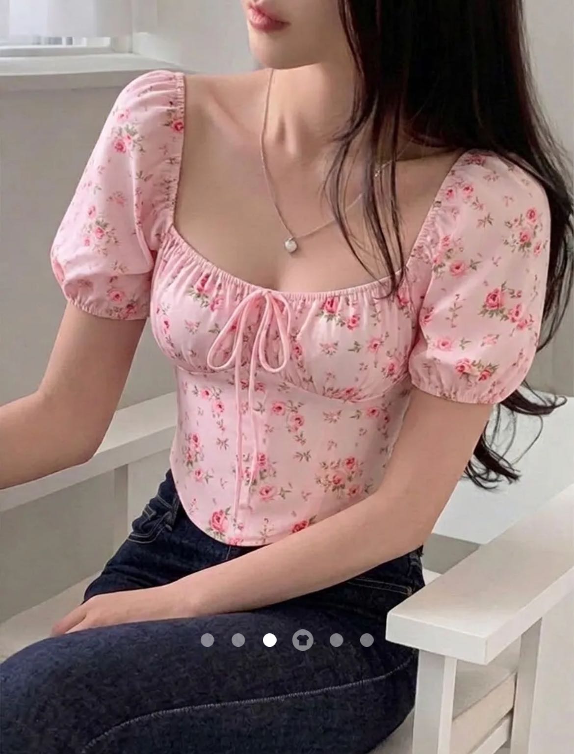Gathered Top // Light Pink