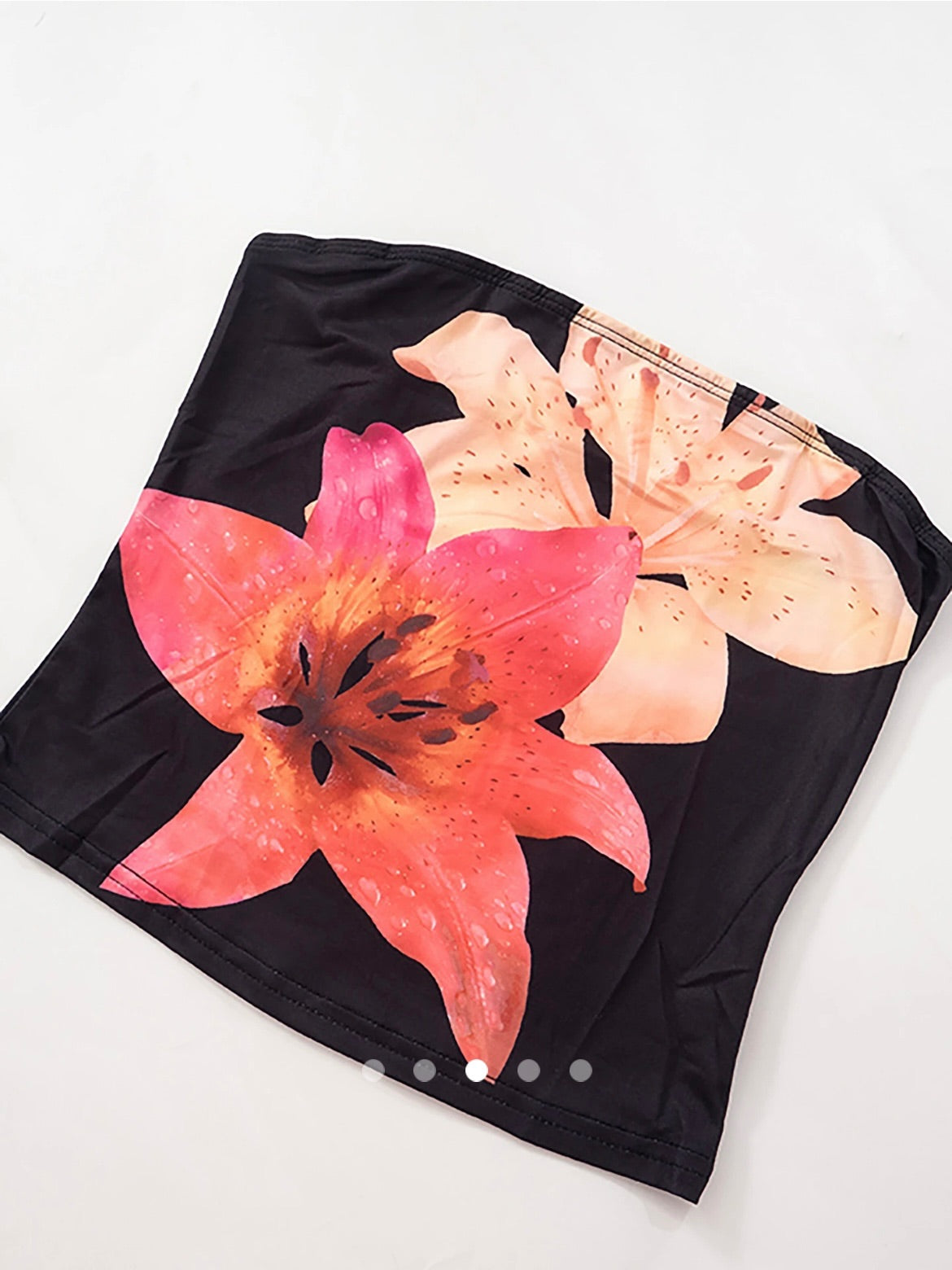 Printed Tube Top // Black