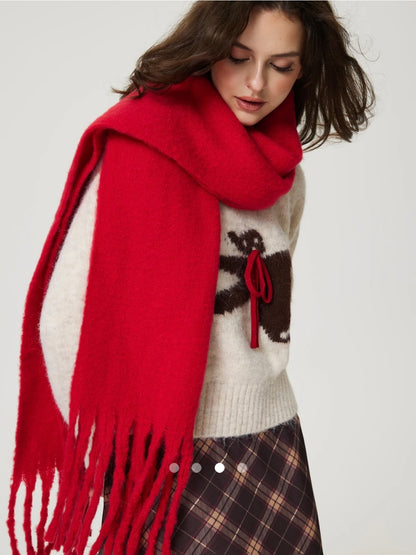 Solid Scarf // Red
