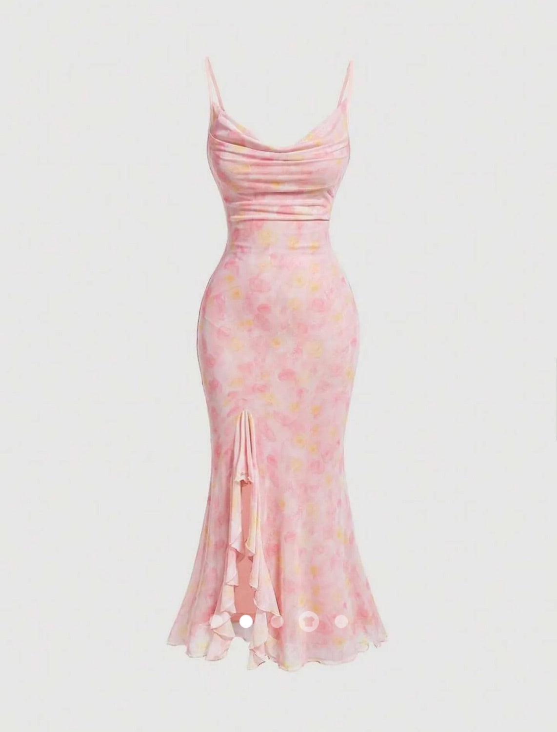 Ruffle Slip Dress // Pink