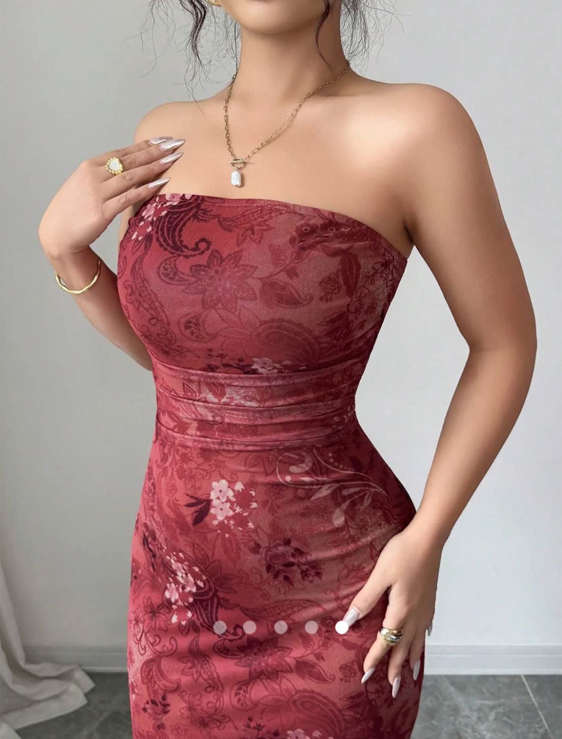 Sheer Tube Dress // Burgundy