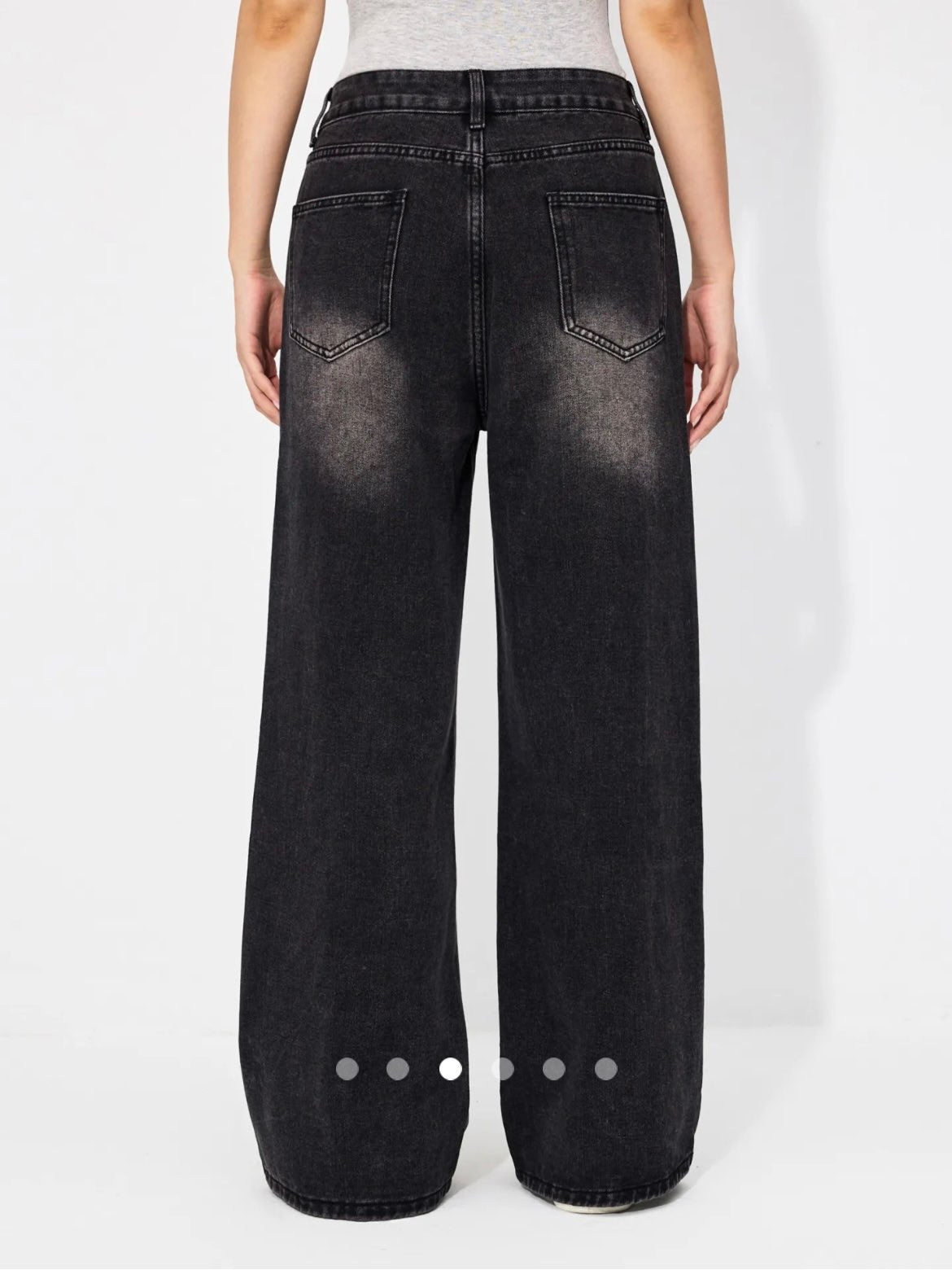 High Waist Wide Leg Jeans // Black