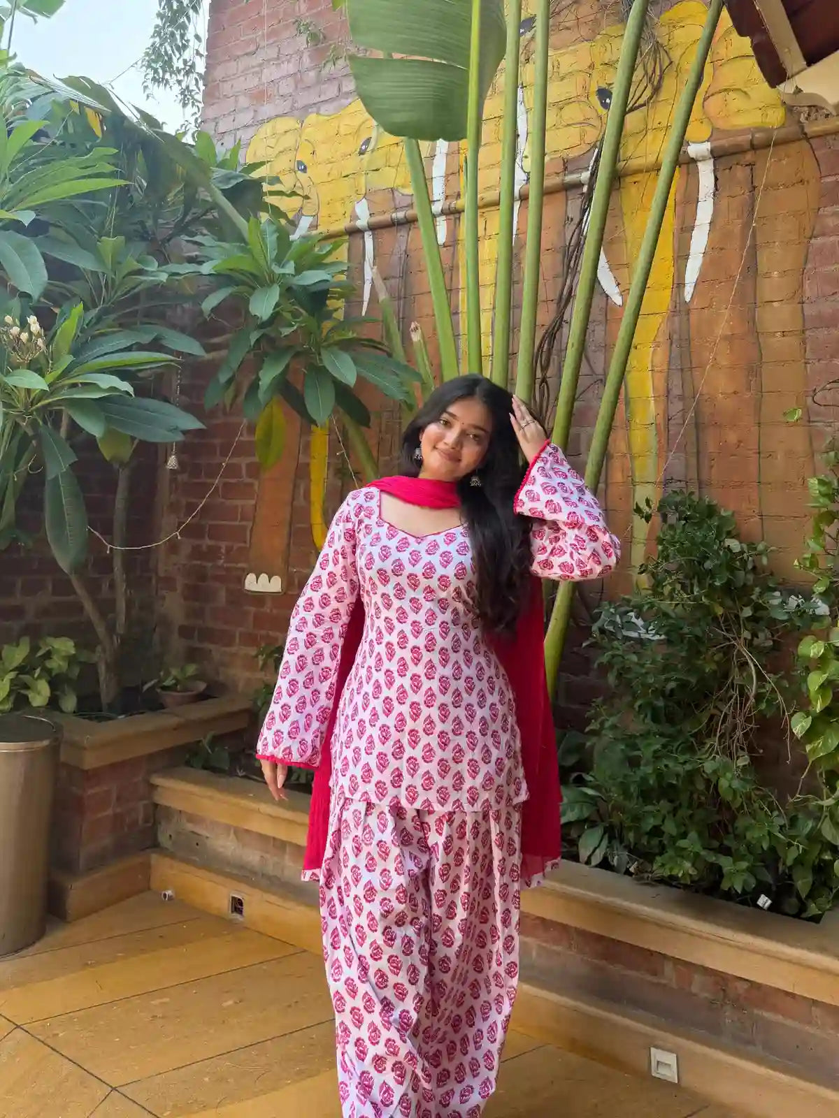 Gulabi Adah // 3pc Farshi Set (100% Cotton)