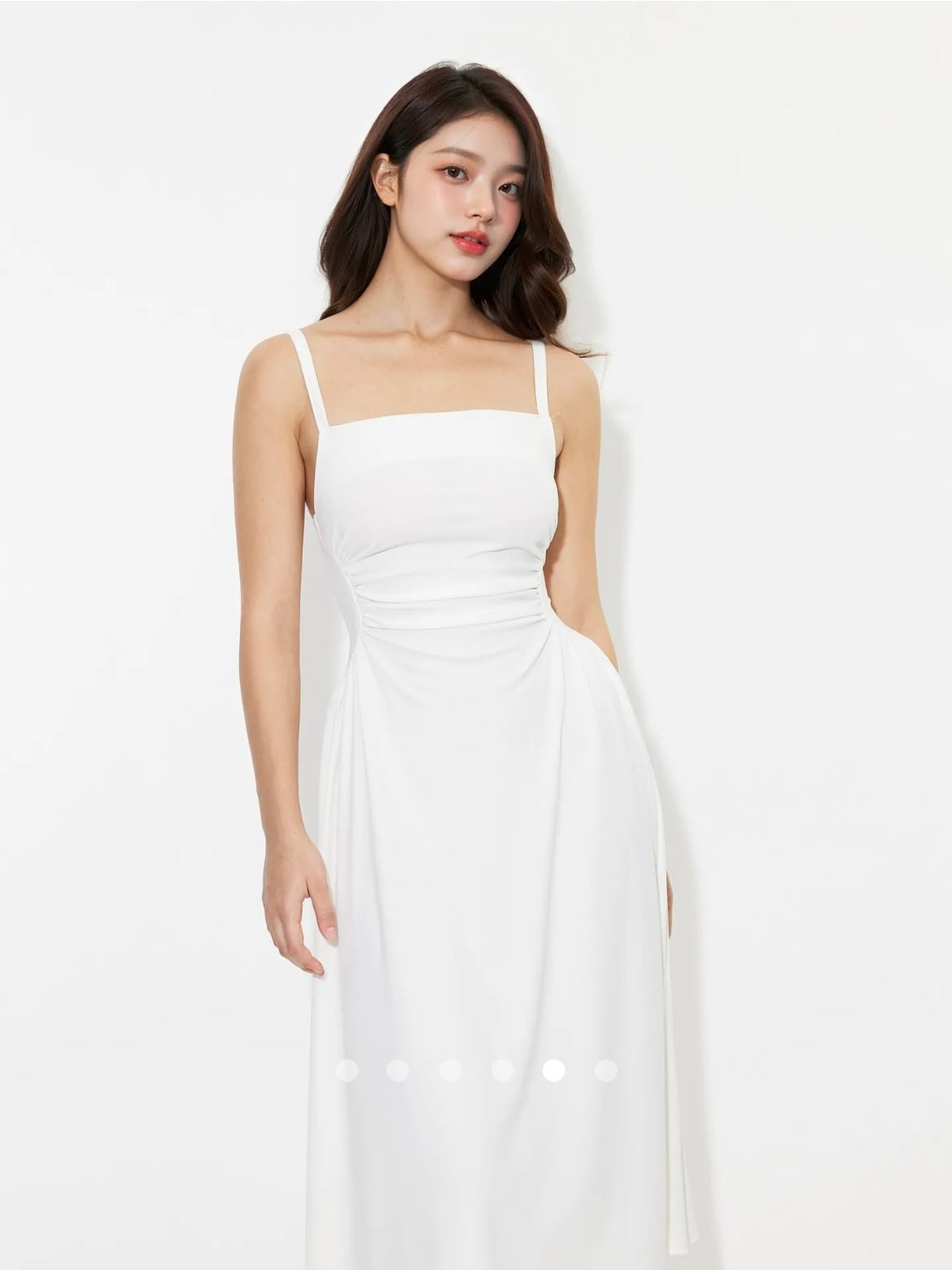 Gathered Dress // White