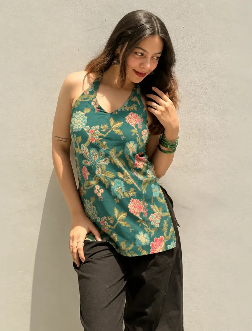Virti // Halter Neck Kurti (100% Cotton)